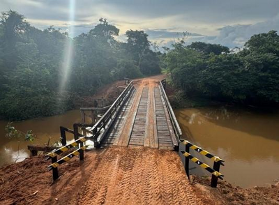 Governo de Rondônia conclui recuperação da ponte sobre o rio Tefé na RO-135