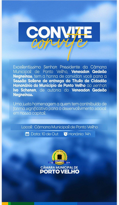 Câmara Municipal de Porto Velho homenageia personalidades em sessão solene