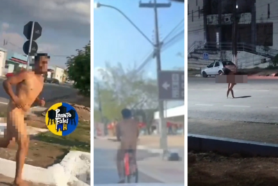 Três pessoas são flagradas nuas vagando por Porto Velho em um dia