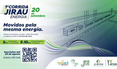 Inscricoes abertas para 1a Corrida Jirau Energia em Porto Velho