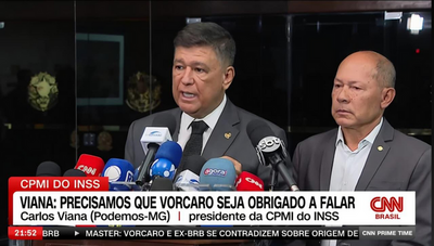 Deputado Coronel Chrisóstomo participa de coletiva da CPMI do INSS