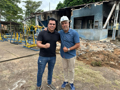 SEINFRA SEMA EMDUR demoliram box da PM e fazem limpeza da praça