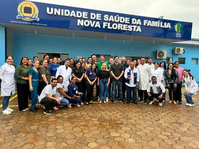Gedeão Negreiros na entrega da USF Nova Floresta revitalizada