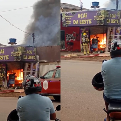 Incêndio destrói loja de açaí na Zona Leste de Porto Velho