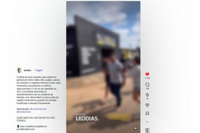 Repórter Richard Nunes agredido ao vivo em Porto Velho
