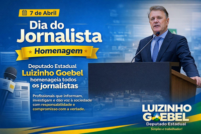 Luizinho Goebel homenageia jornalistas de Rondonia em 7 de abril