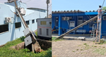 Dois postes caem no Hospital Ana Adelaide em Porto Velho sem feridos