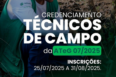 SENAR Rondônia abre inscrições para credenciamento de assistência técnica até agosto de 2025