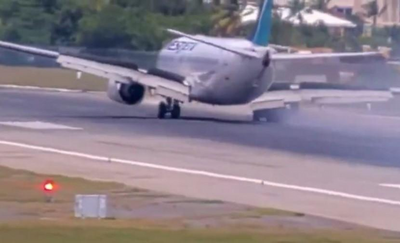 Avião da WestJet tem problemas no pouso em Saint Maarten mas não há feridos